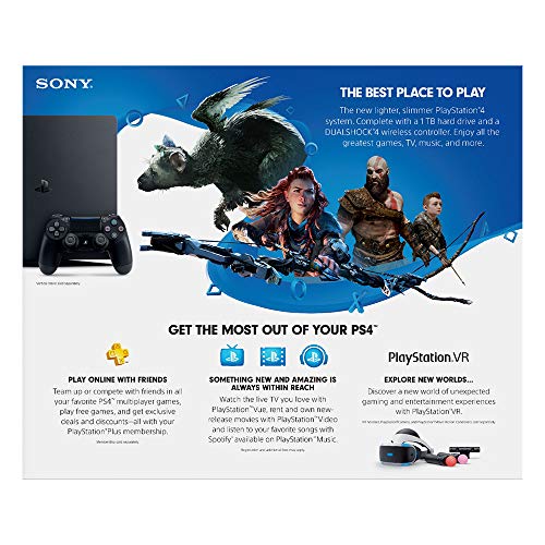 2020 SnowBell Playstation 4 (PS4 Slim) 2 TB Depolama Konsolu Tatil Paketi, DualShock 4 kablosuz denetleyici, HDMI, Siyah, SnowBell