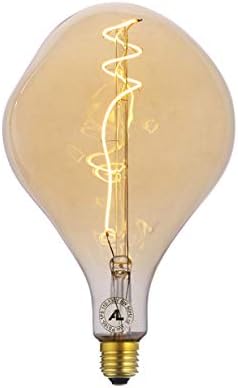 Boy dekoratif LED ampul, Vintage Spiral Filament Edison ışık sıcak sarı Dim 120 V/6 W altın cam E26 dekor lamba 2200 K enerji