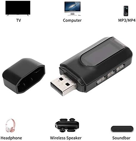 Shipenophy Adaptörü, Alıcı Verici Evrensel Pratik 2 in 1 USB 5.0 Bilgisayar TV için LCD ile