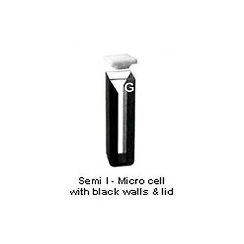 Siyah Duvarlı ve Kapaklı Labomed Q149 Yarı Mikro Hücre, Kuvars, 100 mm, 17,5 ml (2'li Paket)
