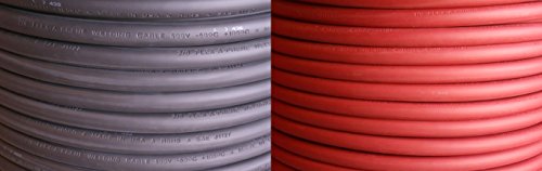 6 Gauge AWG-Flex-A-Prene-Kaynak / Akü Kablosu-Siyah ve Kırmızı-600 V-ABD'de üretilmiştir (HER RENGİN 10 AYAĞI)
