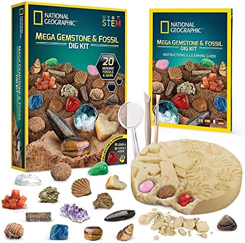 NATİONAL GEOGRAPHİC Mega Fosil ve Değerli Taş Kazı Kitleri-20 Gerçek Fosil ve Değerli Taş Kazın, Her Yaştan Mineraloji ve Jeoloji
