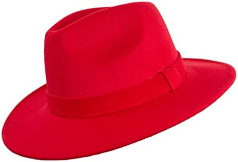 Yükselen Phoenix Industries Büyük Keçe Düz Kenarlı Rancher Panama Şapkası, Eşleşen Şapka Bandı ile Geniş Kenarlı Fedora