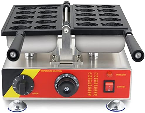 liliiy Balık Şekilli Taiyaki Makinesi, ticari 10 Izgara Waffle Makinesi Taiyaki Makinesi Elektrikli Waffle makinesi Aperatif