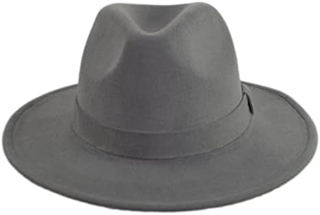 Yükselen Phoenix Industries Büyük Keçe Düz Kenarlı Rancher Panama Şapkası, Eşleşen Şapka Bandı ile Geniş Kenarlı Fedora