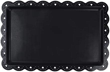 Dikdörtgen Kek Tepsisi, Dekoratif Servis Malzemeleri Hafif Avrupa Tarzı servis tepsisi Siyah 14.37 x 9.25