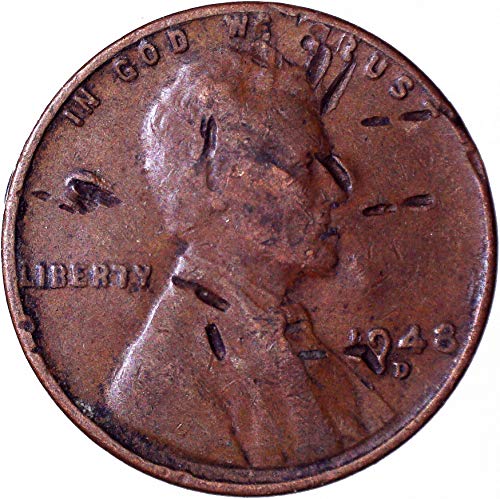 1948 D Lincoln Buğday Cent 1C Fuarı