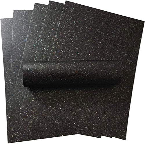 10 Yaprak A4 Kömür Siyah Işıltı Kağıt ile Yanardöner Işıltı 32lb Bond El Sanatları Kart Yapımı Noel