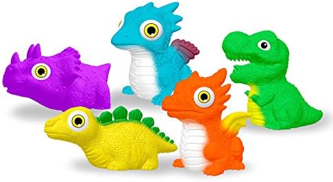 Dinozor Oyuncak Otomatik Yanıp Sönen Dinozor Modeli Parlayan Rakamlar Banyo Oyuncak Playset 5 adet