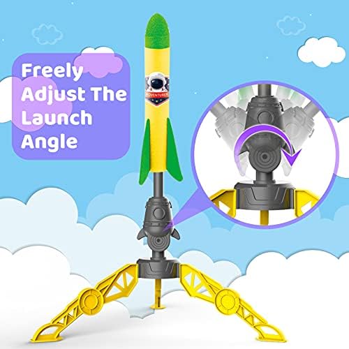 V-Opitos Roket Fırlatma Oyuncakları Çocuklar için Yaş 3, 4, 5, 6, 7, 8 Yaşındaki Erkek ve Kız, 2 Paketi Stomp Rampaları ile 8