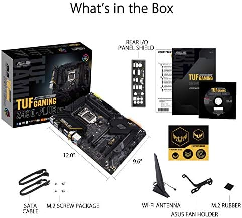 ASUS TUF Gaming Z490-Plus (WiFi 6), LGA 1200 (Intel® 10. Nesil) ATX Oyun Anakartı (Çift M. 2, 12 + 2 Güç Kademesi, USB 3.2 Ön