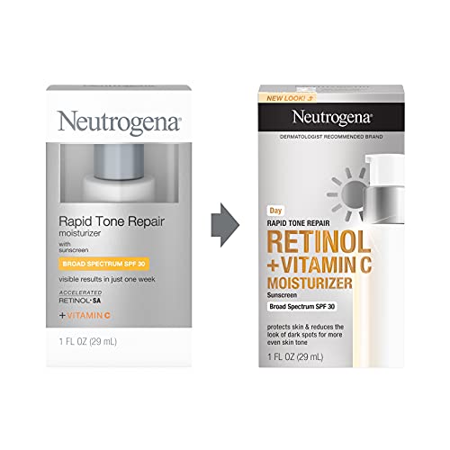 Neutrogena Rapid Tone Repair Retinol + C Vitamini Retinollü Yüz Nemlendirici, C Vitamini, Hyaluronik Asit ve SPF 30 Güneş Koruyucu,