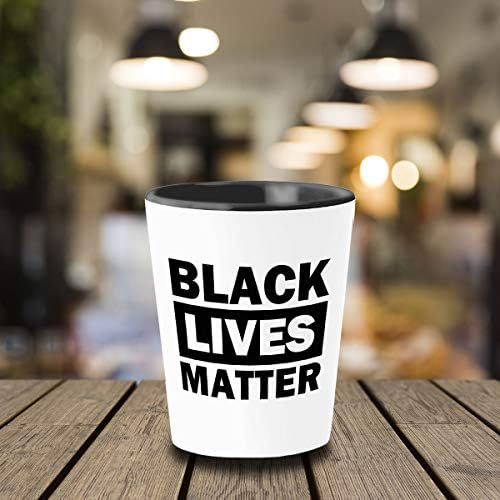 Black Lives Matter Shot Glass-Black Father-Gösteri BLM Protesto Sistemik Polis Eylemleri Benzersiz Alıntı