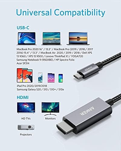 Anker 310 USB-C Adaptör (4K HDMI), USB-C'den HDMI Kablosuna