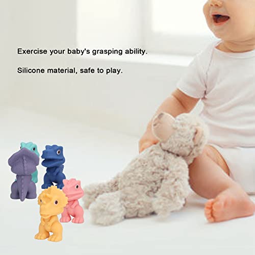 Dinozor oyuncak, silikon erken eğitim elastik bebek küvet oyuncak yürümeye başlayan çocuk için çocuk hediye için