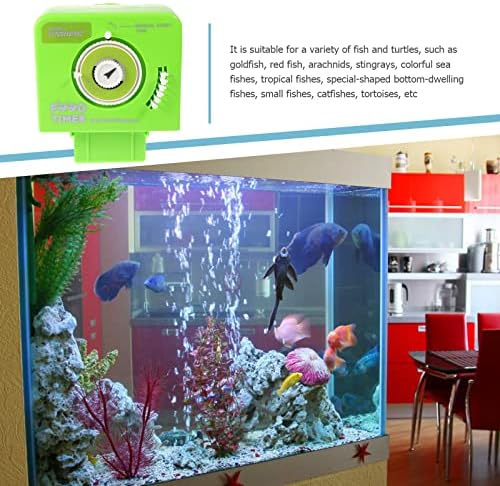 1 adet Otomatik Besleyici Balık Tankı Besleyici Goldfish Besleyici Besleme Tüpü (Yeşil) Akvaryum Substrat