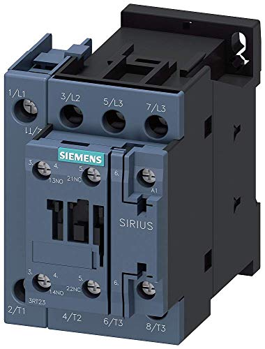 Siemens Sirius 3RT23271AK60 IEC Manyetik Kontaktör, 110 / 120VAC, 4 Kutuplu, Boyut S0, 35 Tam Yük Amper-Dirençli, 4NO, Vidalı