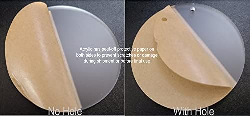 30 Lazer Kesim Buzlu Akrilik Boş Yuvarlak Diskler Pürüzsüz Kenar Şeffaf Pleksiglas Daireler 1/8 inç (3mm) Delikli veya Deliksiz